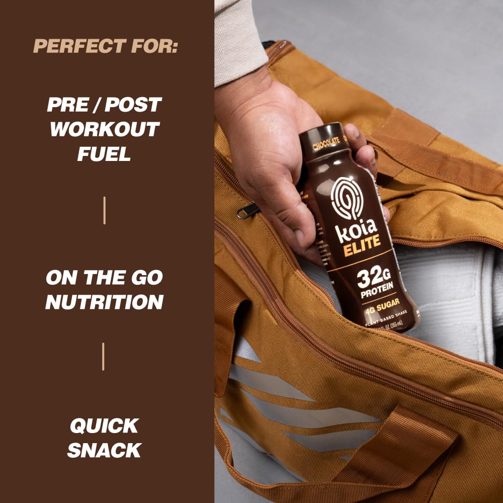 Koia Elite Chocolate ingredient note features avocado oil as healthy fat
