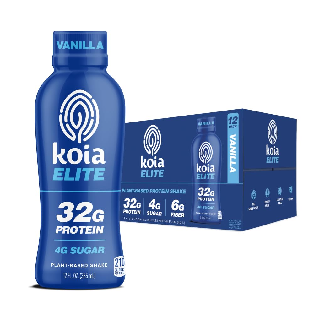 Koia Elite Vanilla bottle for on-the-go protein with a creamy texture.