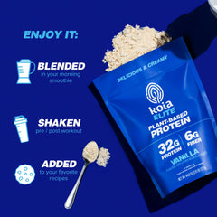 Koia Elite Vanilla nutrition label highlights vitamins and minerals for daily nourishment.