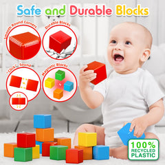 KOIEMAY magnetic blocks colorful-cubes inviting sensory exploration and creativity