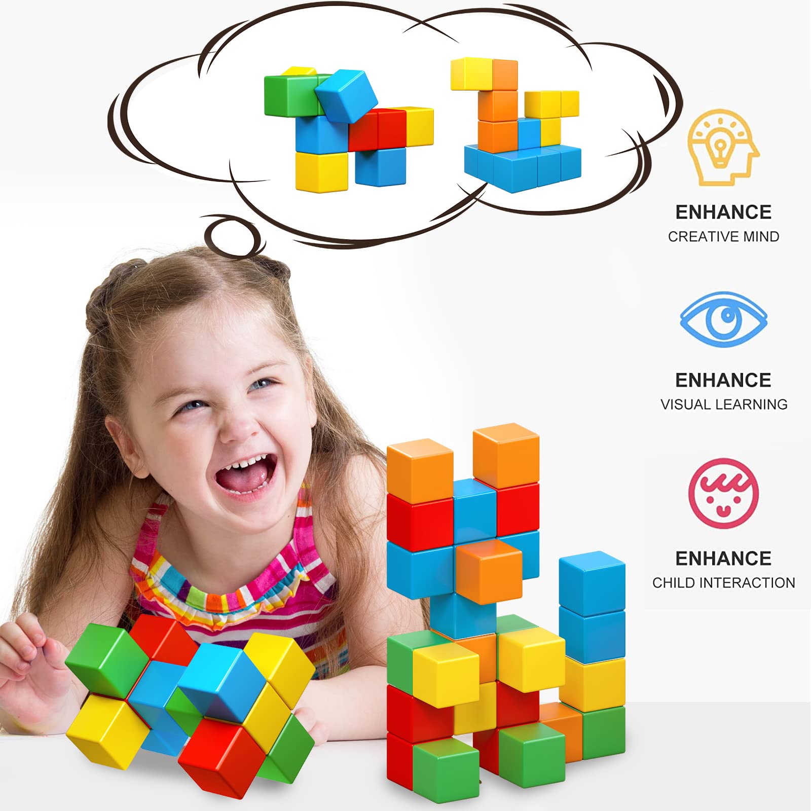 KOIEMAY magnetic blocks stem-learning-tools promotes early STEM discovery at home