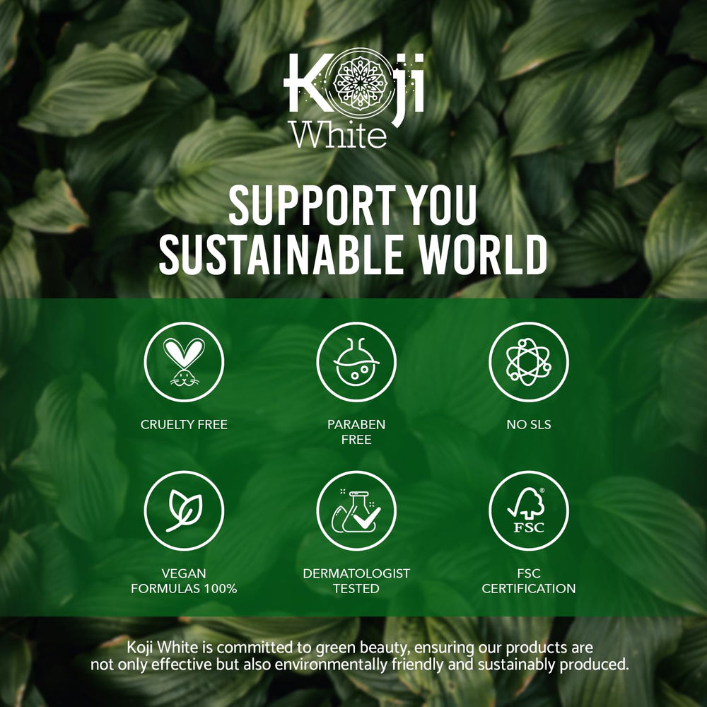 Koji White Vegan Formula guarantees cruelty-free cleansing for vegan routines.