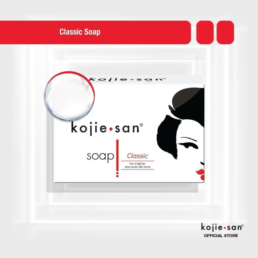 Kojie San 3x65g pack displayed for value and convenience.