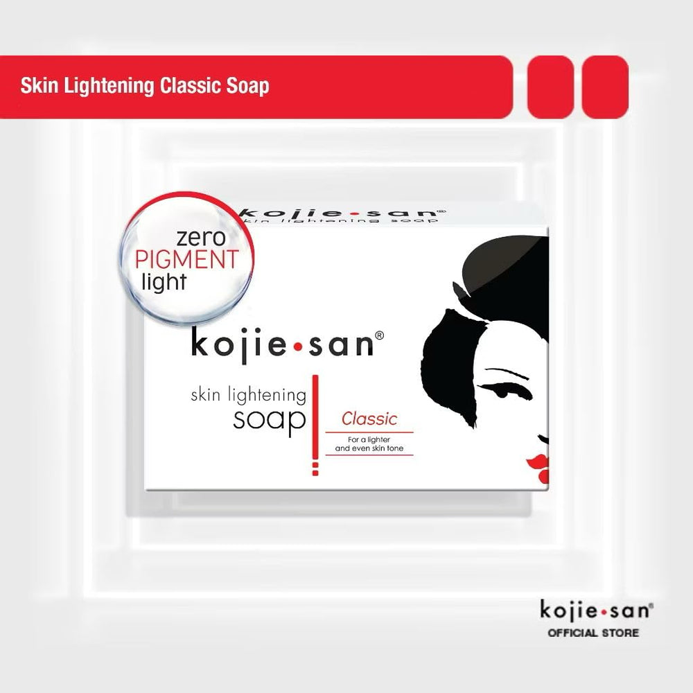 Close-up of Kojie San orange whitening soap bar showing a smooth surface.
