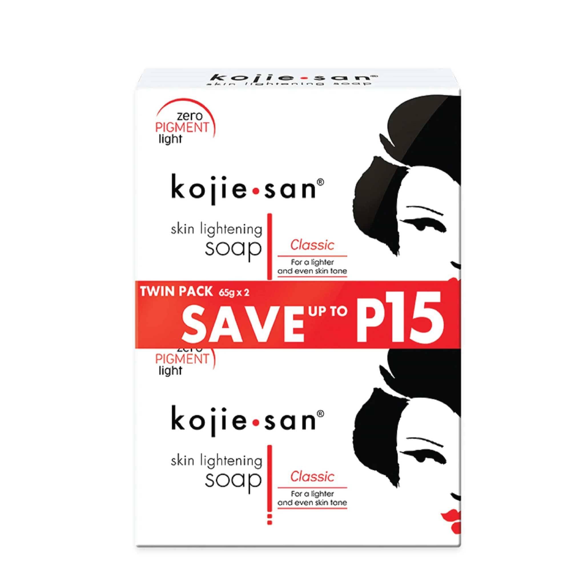 Kojie San original kojic acid soap pack for bright, even-toned skin.