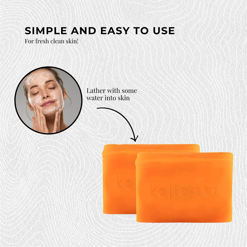 Tea tree oil ingredient shot from Kojie San soap promoting refreshing, clarifying use.