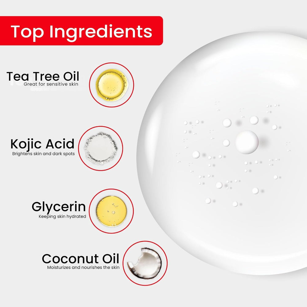 Kojie San soap featuring tea tree oil for refreshing cleansing.