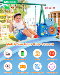 KOKODI 8x digital zoom enables close-up adventure shots.
