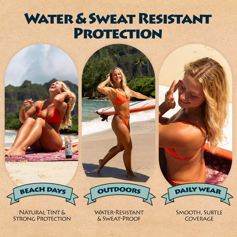 Kokua Sun Care for face and body with a smooth, clear finish.