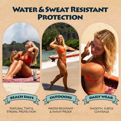 Kokua Sun Care for face and body with a smooth, clear finish.