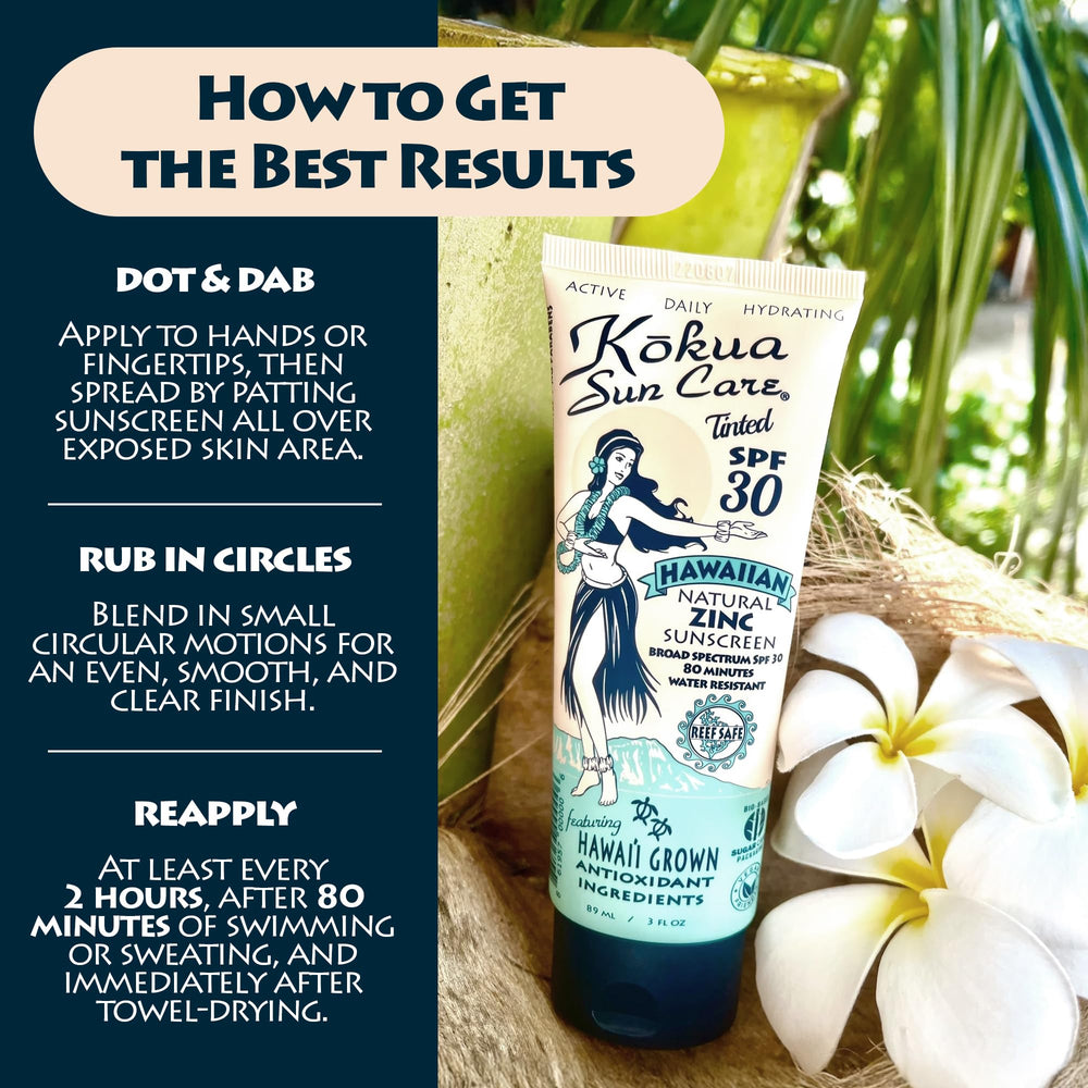 Kokua Sun Care fragrance-free formula ideal for sensitive skin.