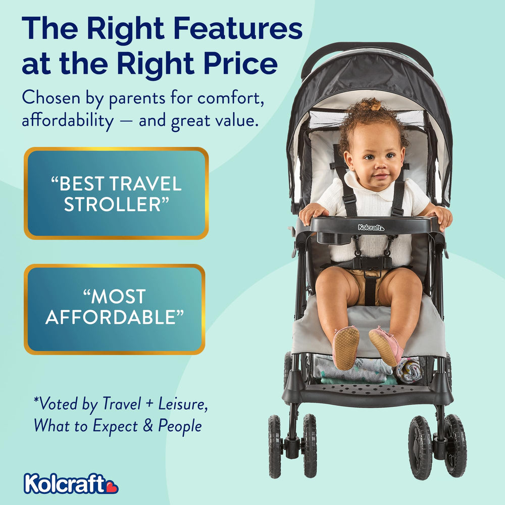 Kolcraft Cloud Plus peek-a-boo window lets you check baby easily.
