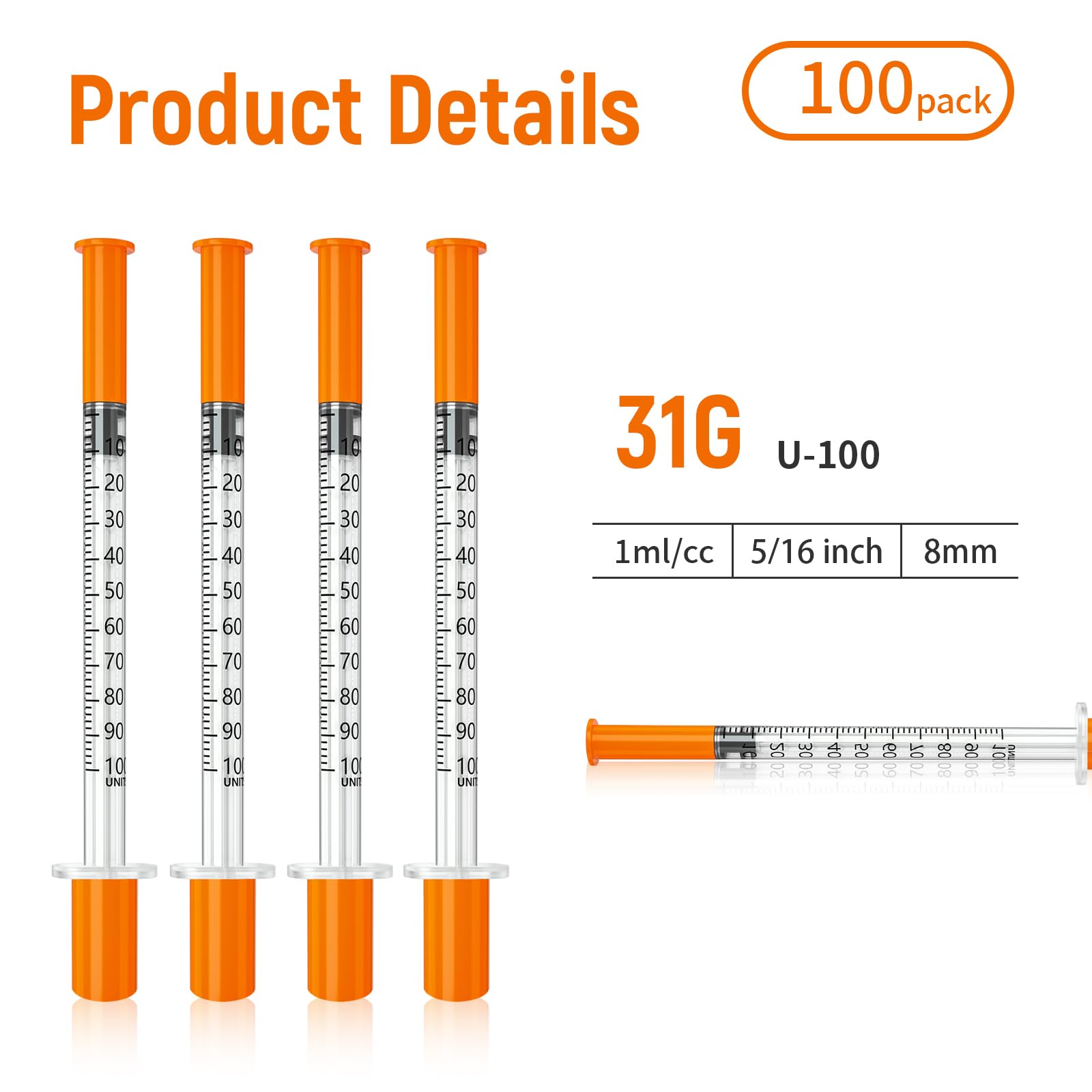KOLHOFFR 1cc syringe with needle for controlled dispensing in experiments
