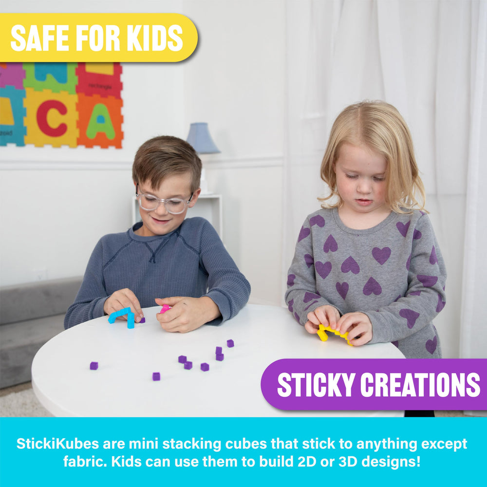 Easy cleanup of StickiKubes after play with water and soap