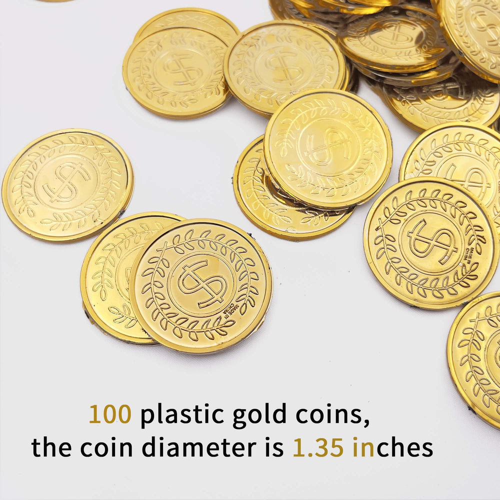 KOMIDK plastic coins used as birthday party favors and decor