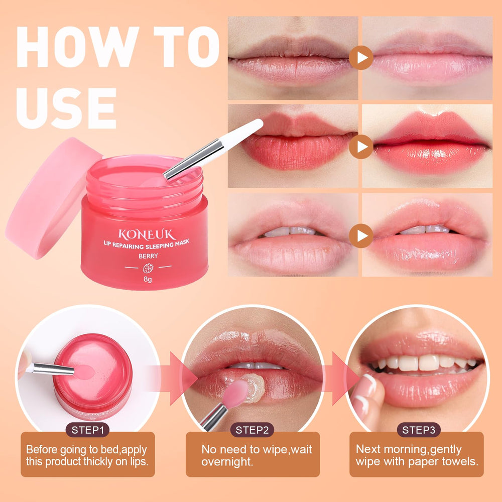 KONEUK berry bottle suggests antioxidant-rich lip conditioning