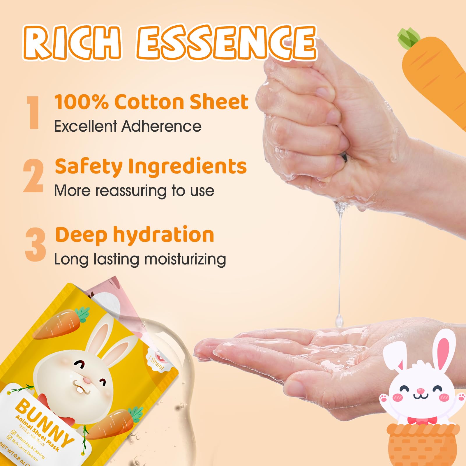 KONEUK bunny mask for kids brings nourishing moisture and cheerful playtime.