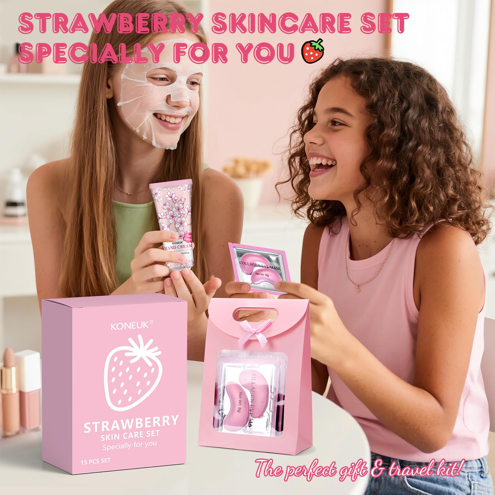 KONEUK lip mask moisturizes lips for soft, comfortable wear.