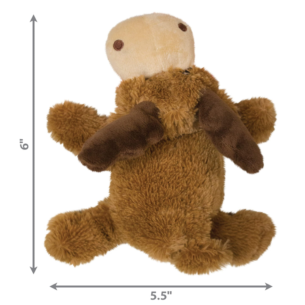 KONG Cozie Marvin Moose side view for small dog indoor fetch.