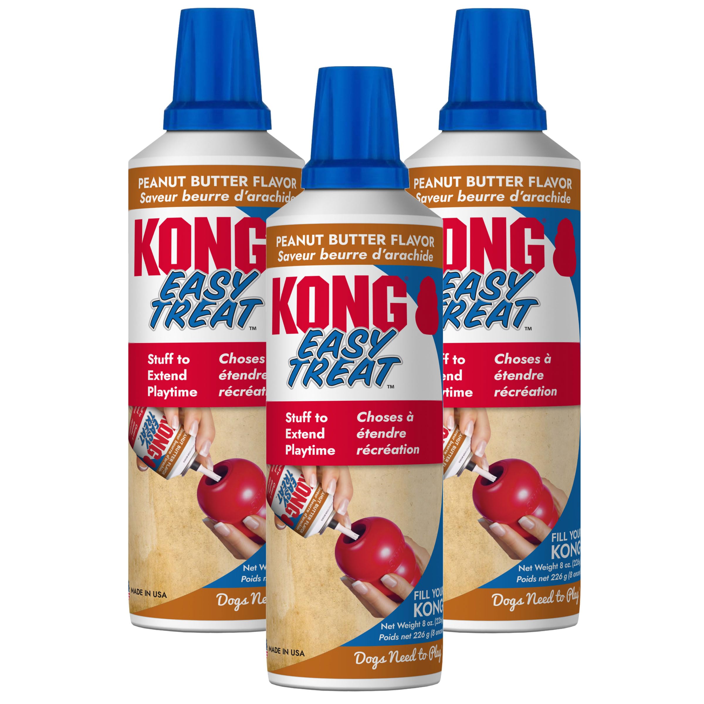 KONG Easy Treat paste 3-pack with assorted flavors for engaging stuffing.