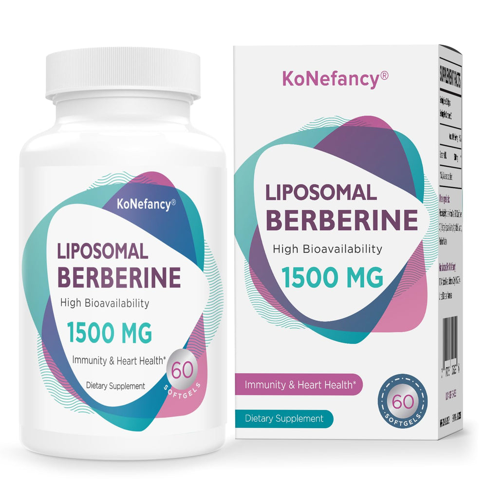 KoNefancy Berberine HCL 1500mg bottle for daily wellness and easy dosing.