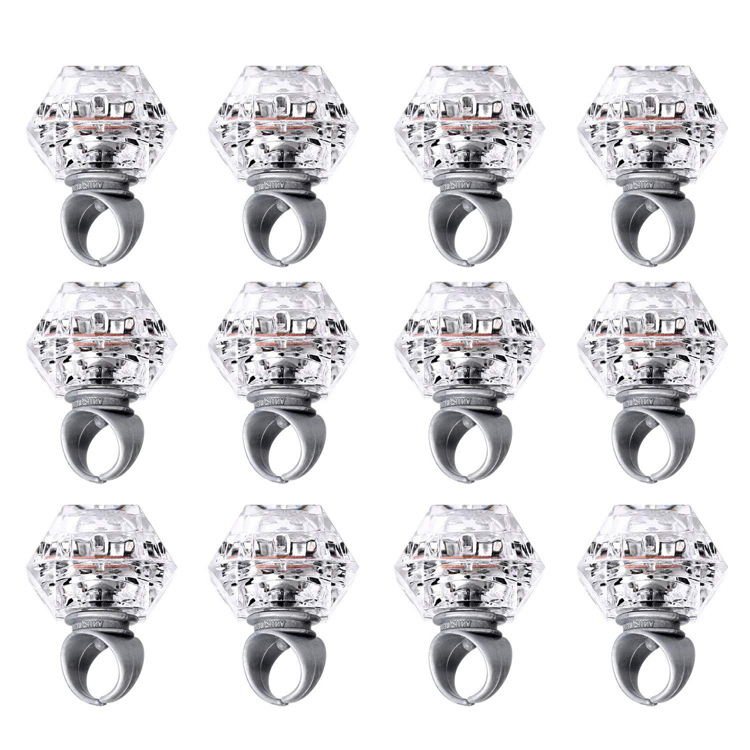 Konsait flashing LED rings collection for glow party fun