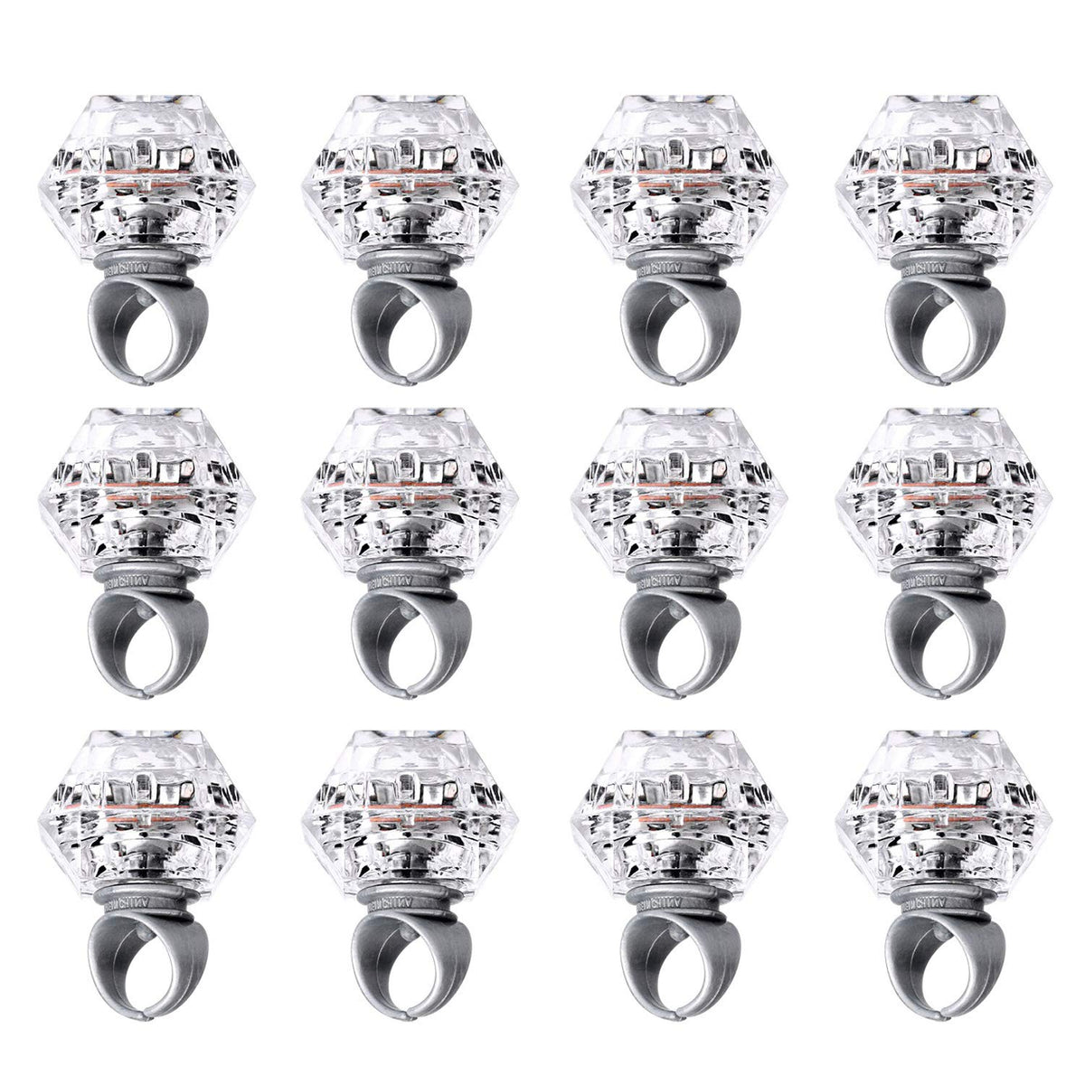 Konsait flashing LED rings collection for glow party fun