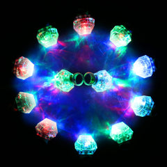 Konsait glow rings in wedding decor setting