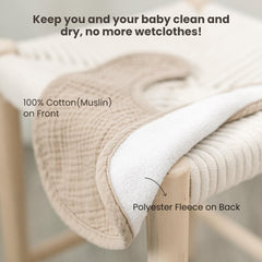 Konssy bib back with fleece close-up for a cozy, comfortable wear.