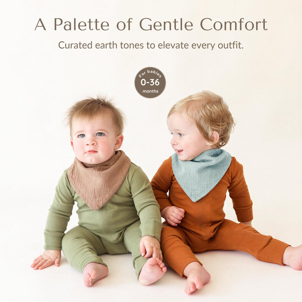 Konssy bandana bibs with soft cotton for teething drool management