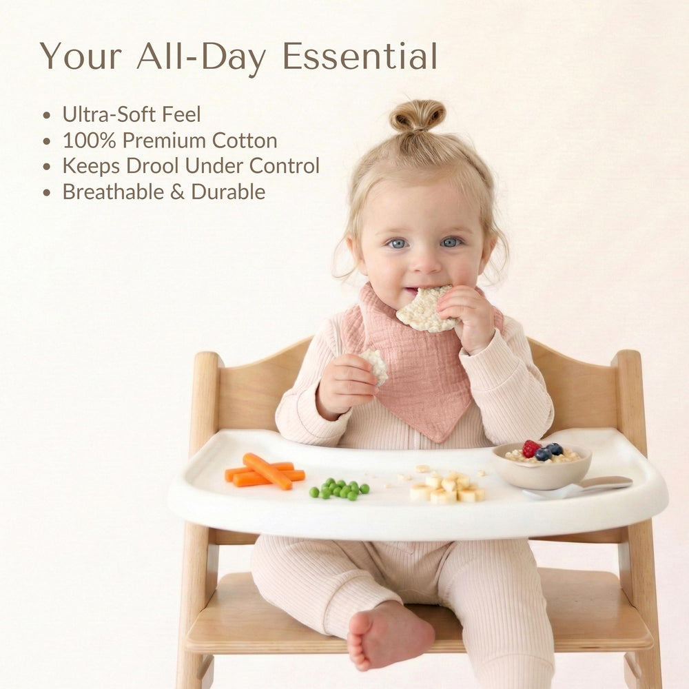 Konssy Muslin Baby Bibs – doubles as burp cloth during feedings