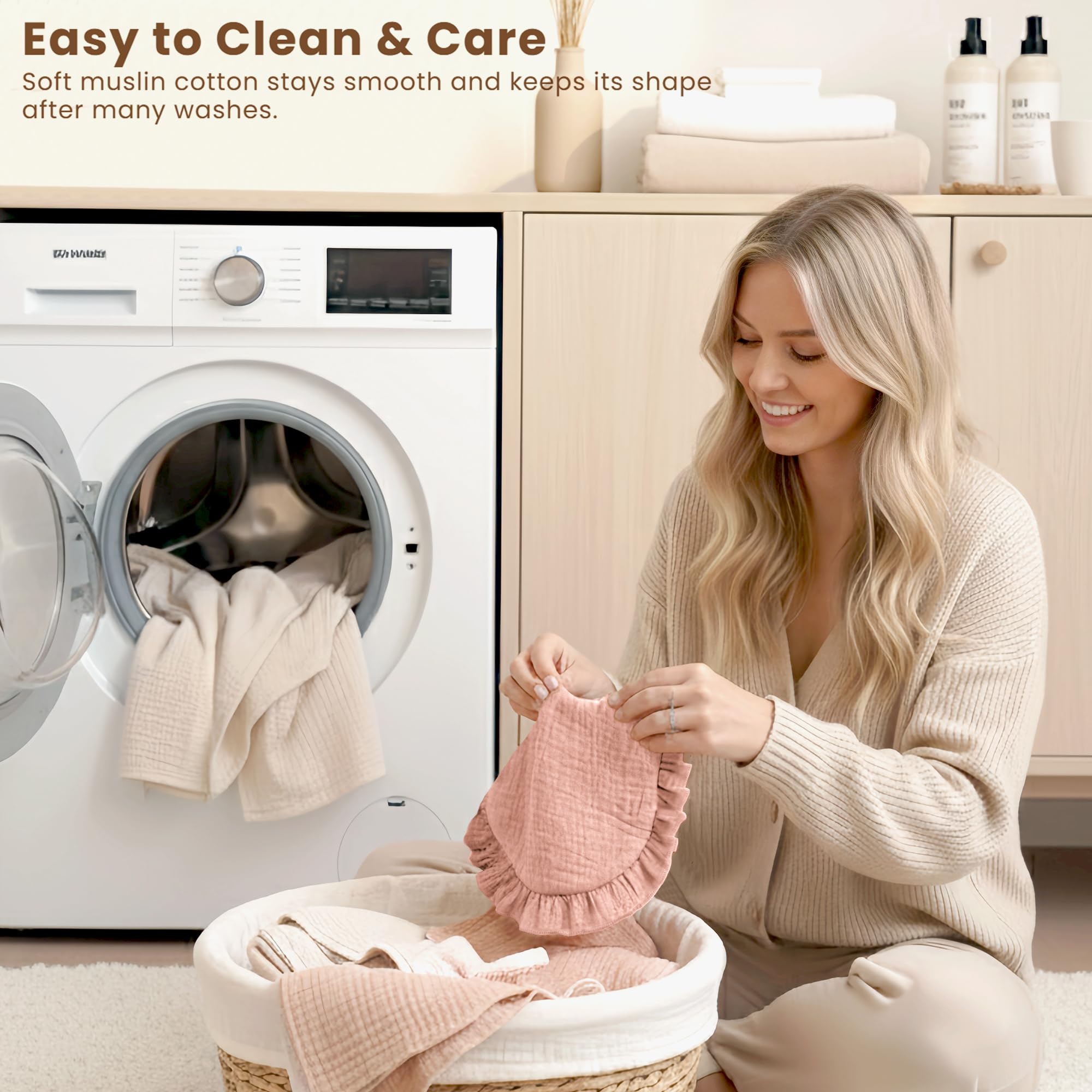 Bibs staying soft and durable after washing