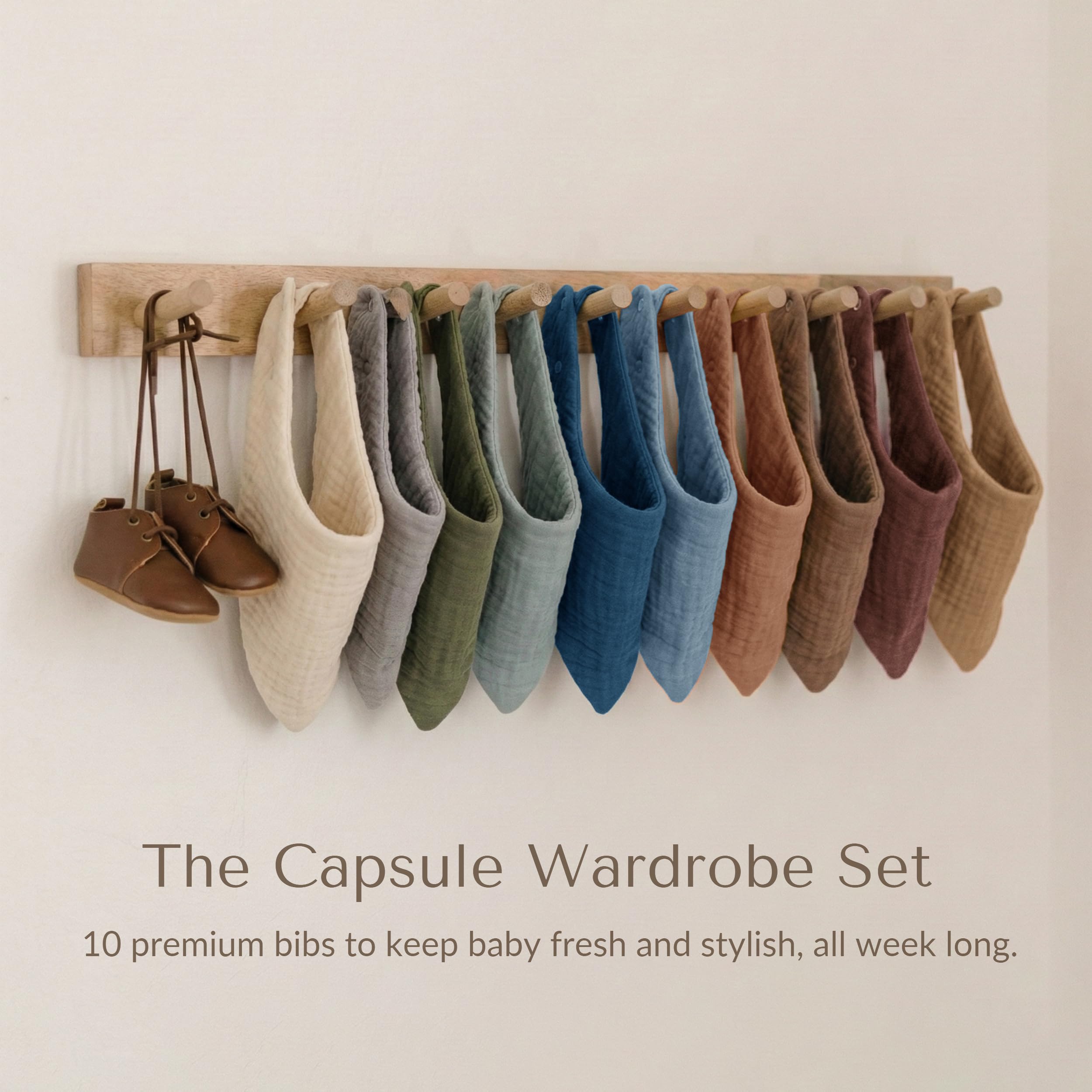 Konssy absorbent bandana bibs stay comfy during busy daily routines