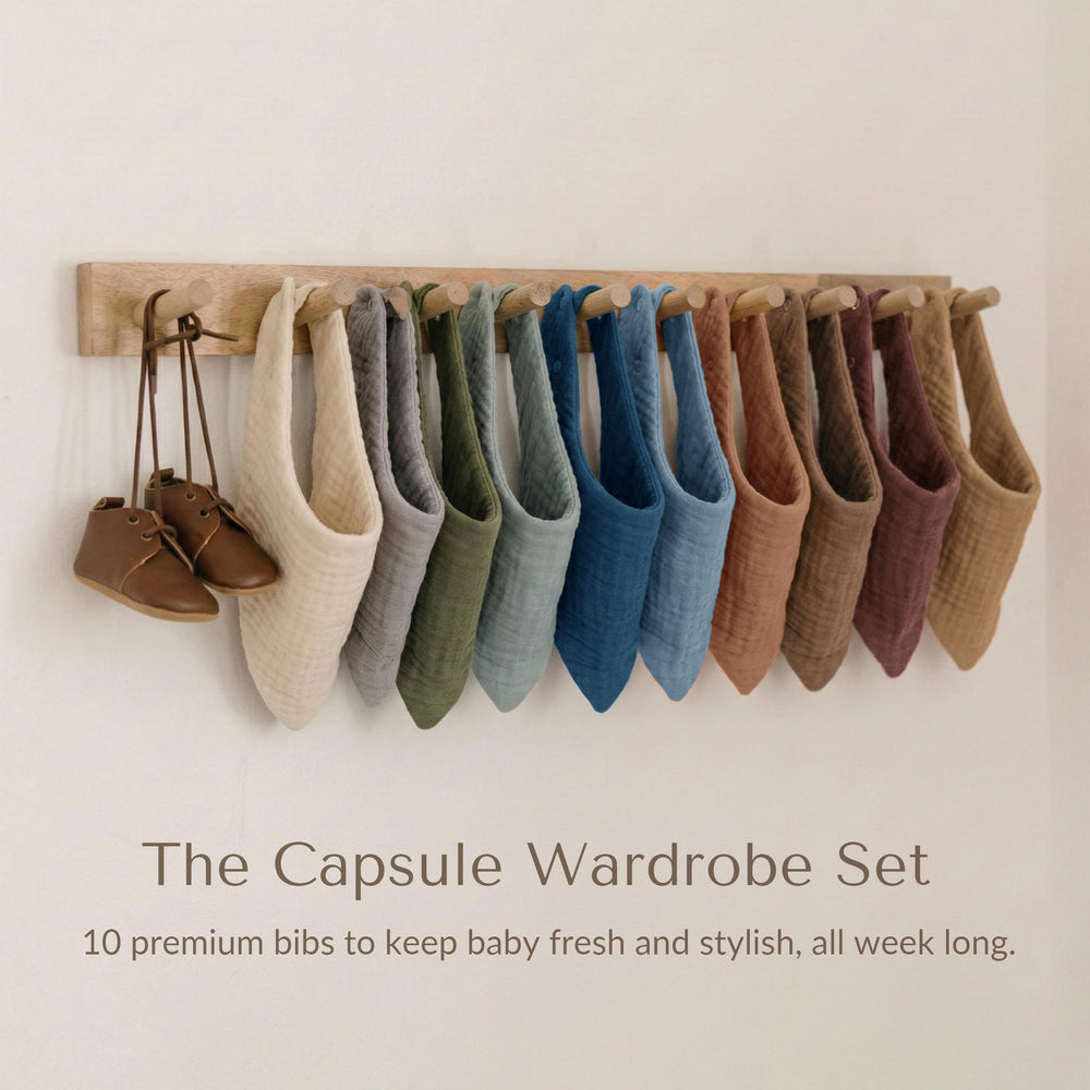 Konssy absorbent bandana bibs stay comfy during busy daily routines