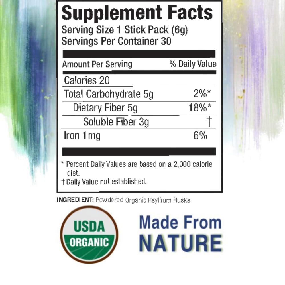 Konsyl psyllium husk sticks on-the-go serving for vegan keto-friendly fiber