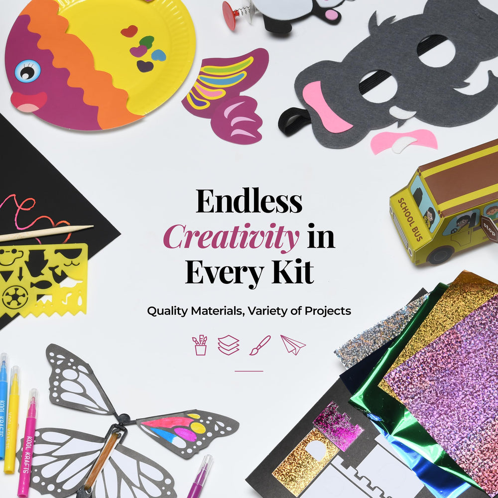 KOOL KRAFTS kid-friendly materials invite safe, hands-on learning.