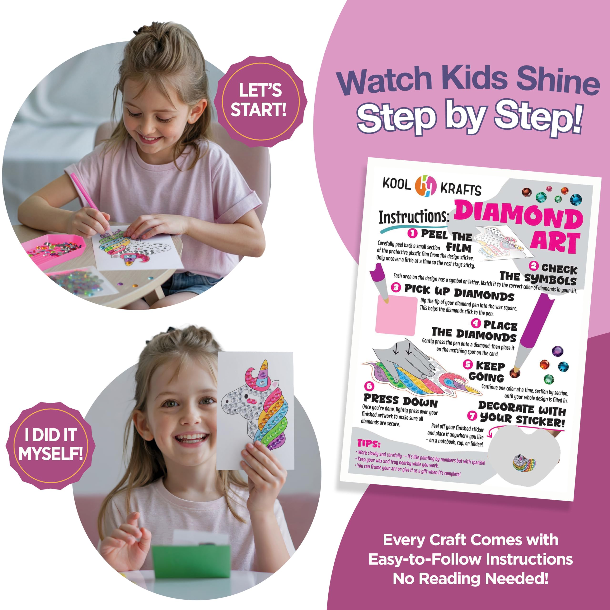 KOOL KRAFTS Surprise Craft Box Sticker by Number develops sequencing