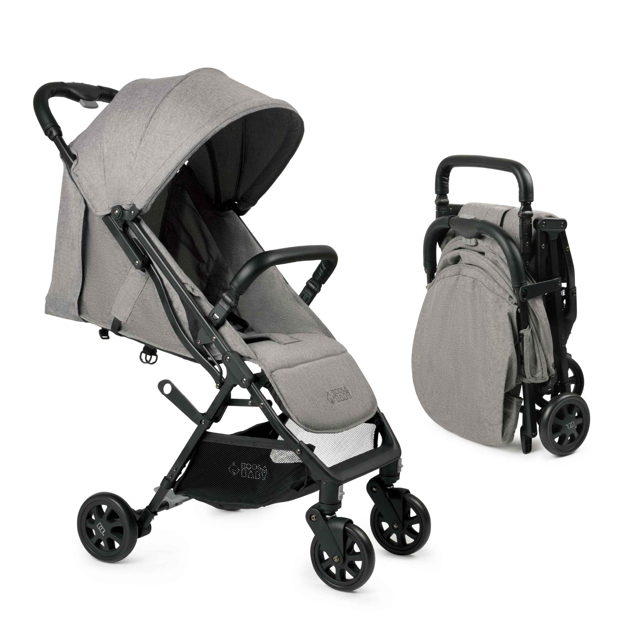Koolababy lightweight travel stroller showing the one-hand fold for quick setup.