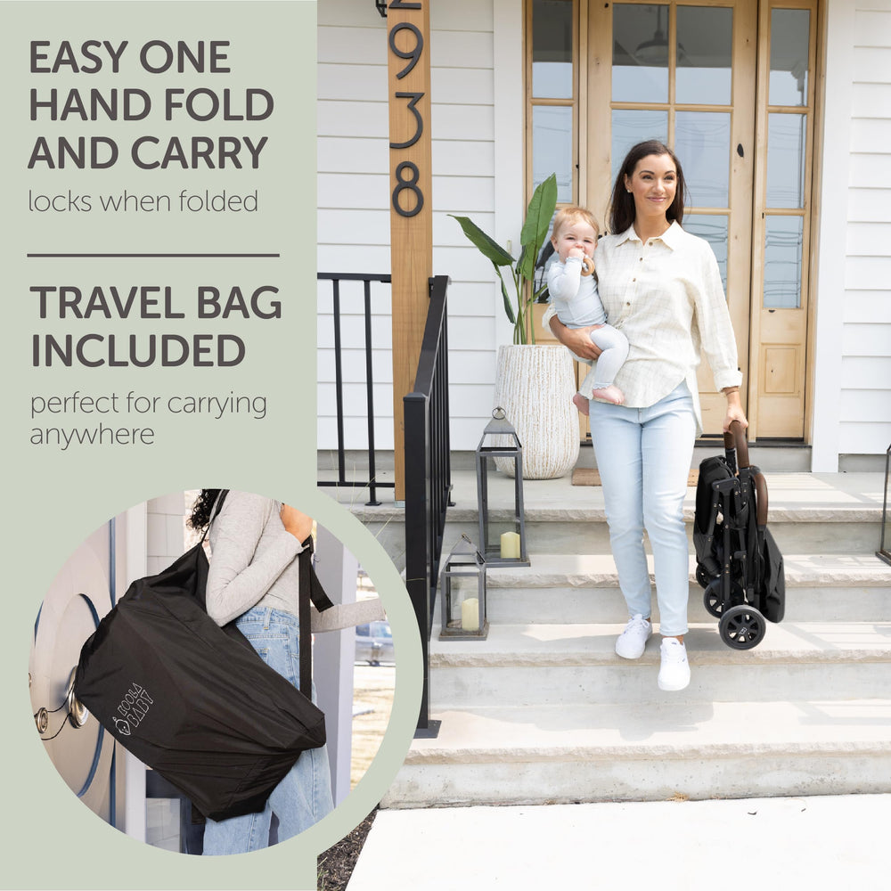 KOOLABABY stroller with travel bag included for organized packing.