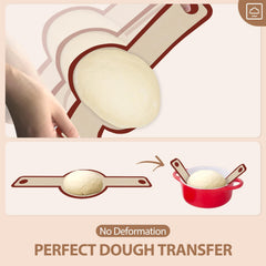 Koolstuffs red bread sling shows dishwasher-safe, reusable design for eco-friendly baking.