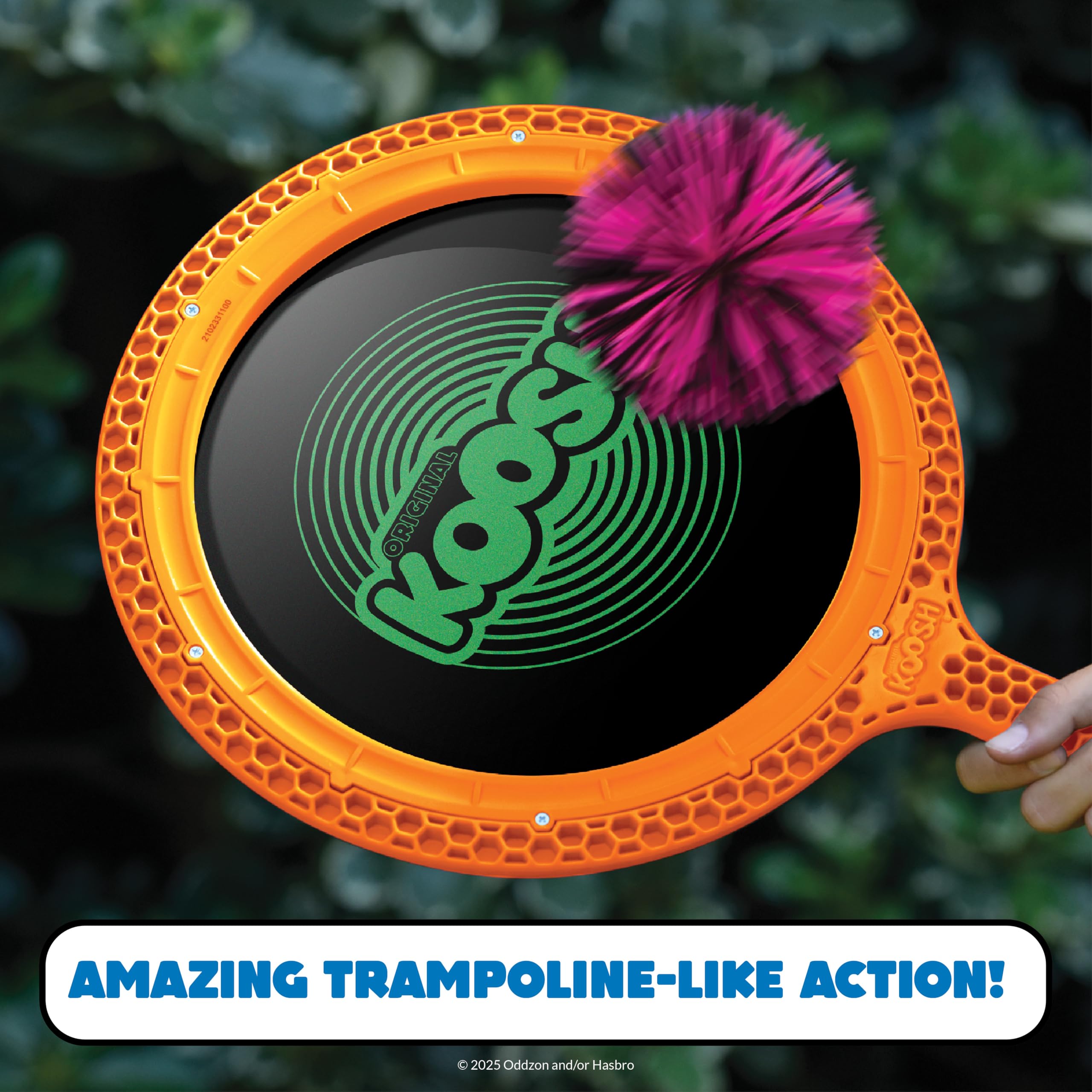Koosh Paddle Playset supports solo skill-building and friendly competition.
