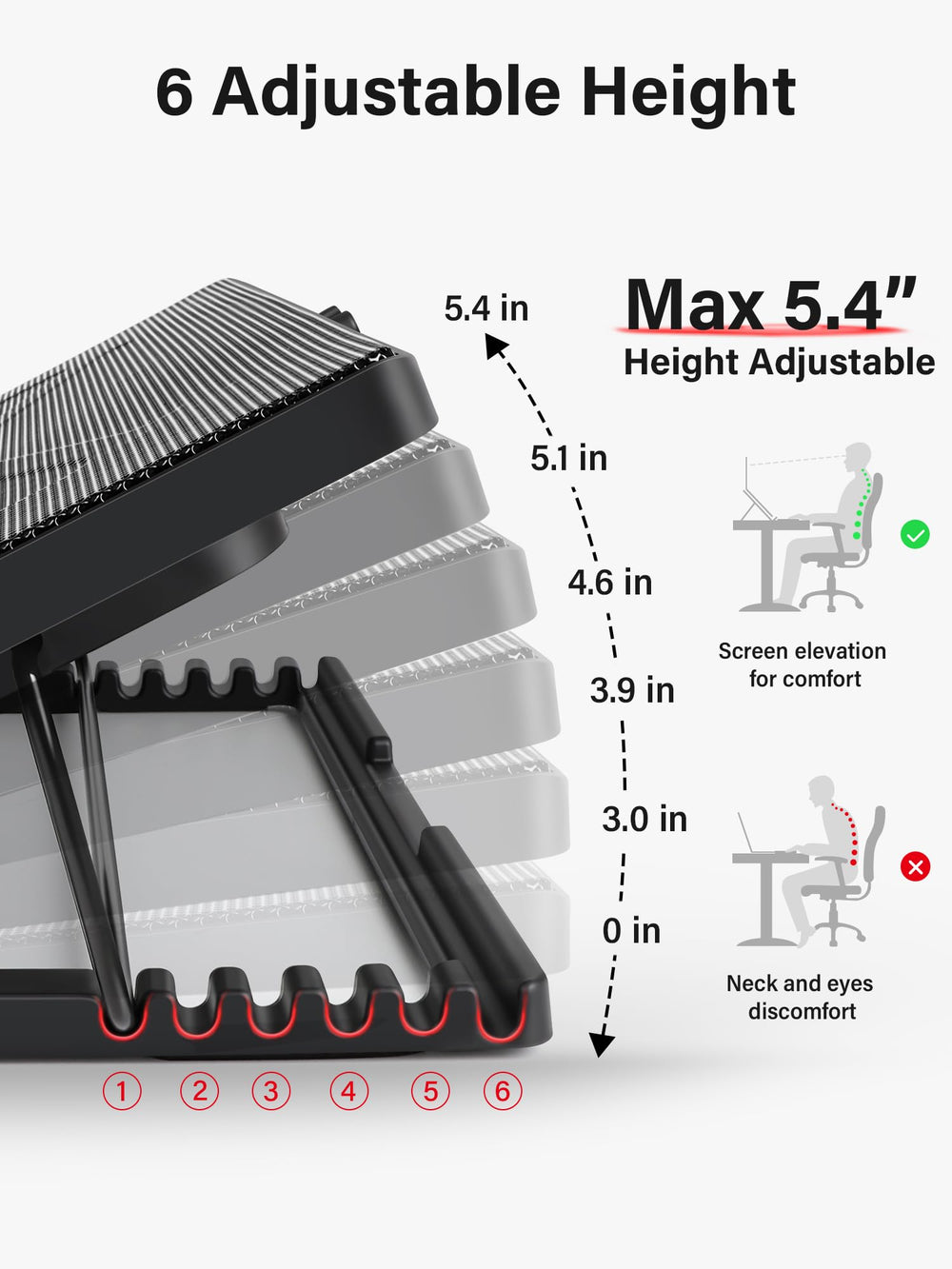 Kootek dual on/off switches let you tailor cooling by number of active fans.