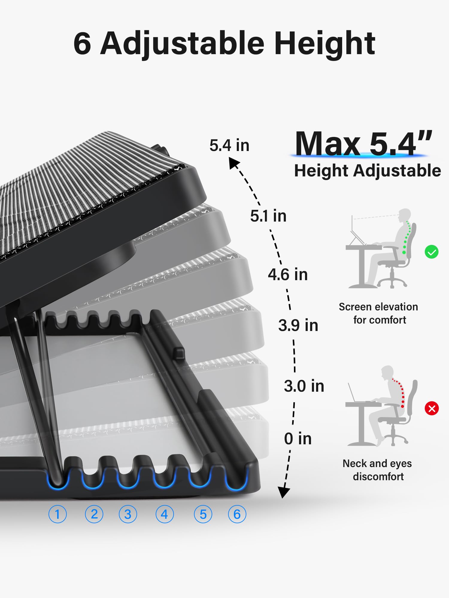 Kootek laptop cooling pad with laptop setup and built-in dual USB hub