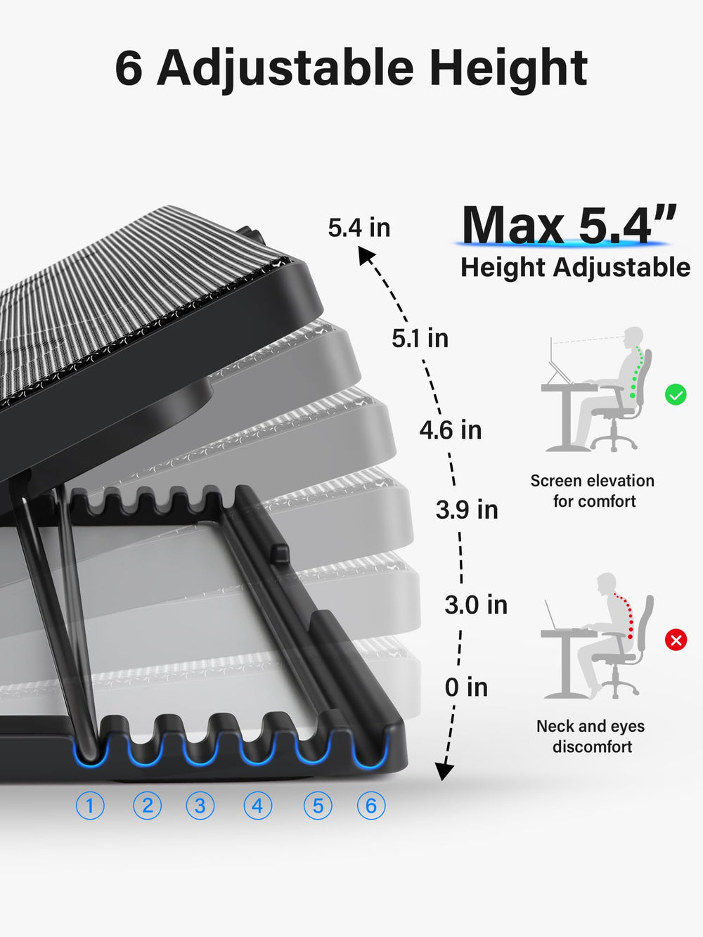 Kootek laptop cooling pad with laptop setup and built-in dual USB hub