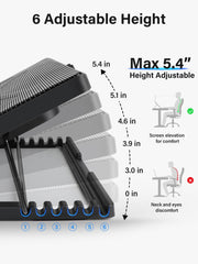 Kootek laptop cooling pad with laptop setup and built-in dual USB hub