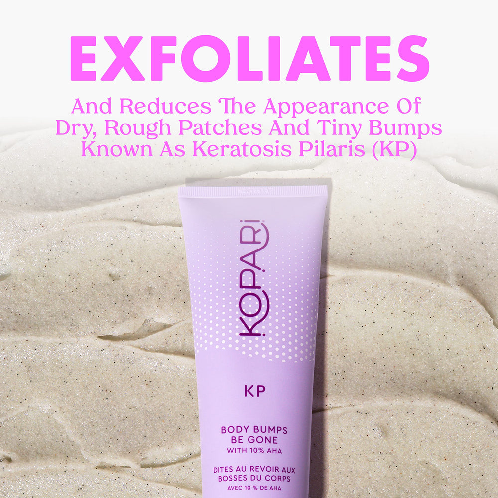 Kopari KP Body Exfoliating Scrub close-up demonstrates bead texture and gentle action.