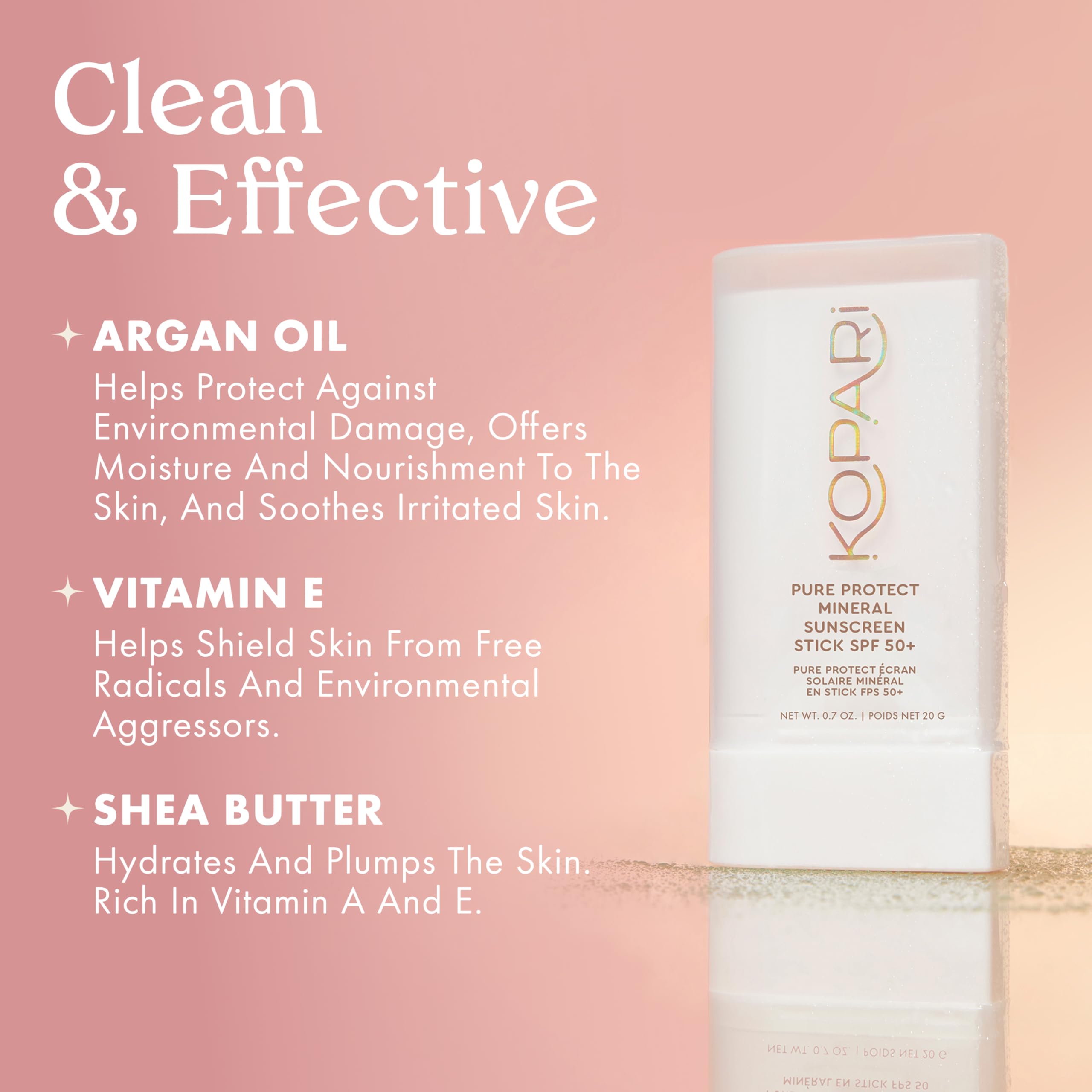 Kopari PURE PROTECT provides hydration with argan oil while protecting skin