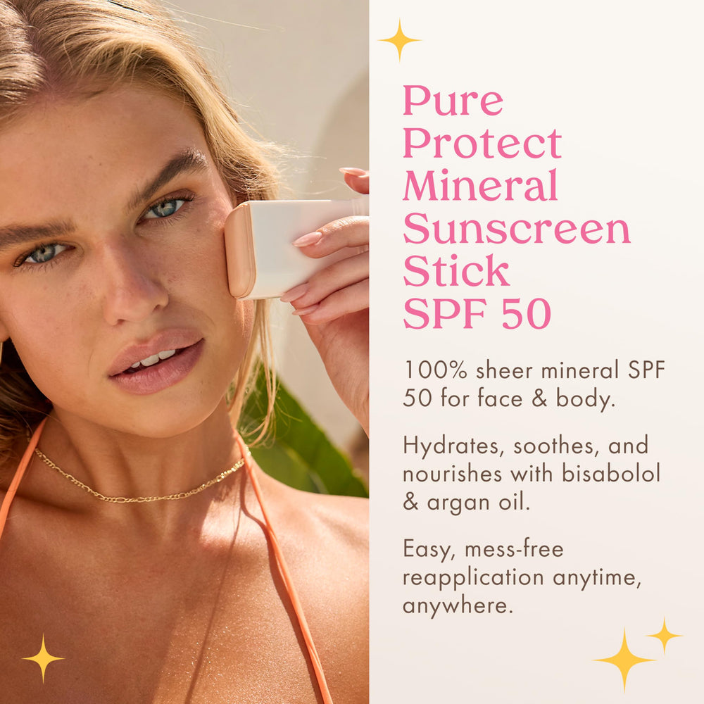 Kopari PURE PROTECT on-skin reveals a clear, sheer finish during use