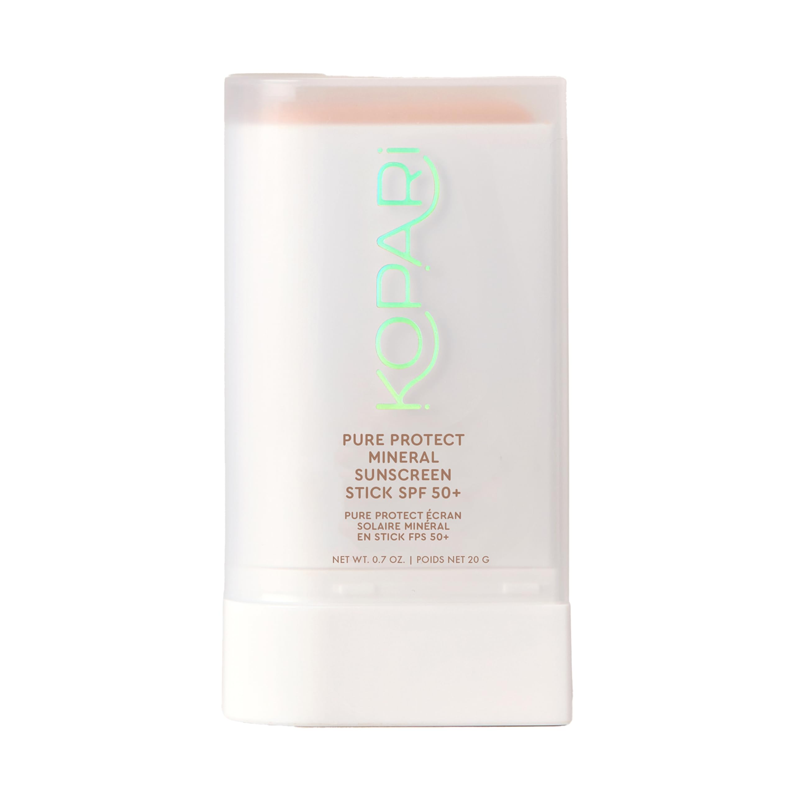 Kopari PURE PROTECT stick on face-application shows a clear, mess-free protection for daily use