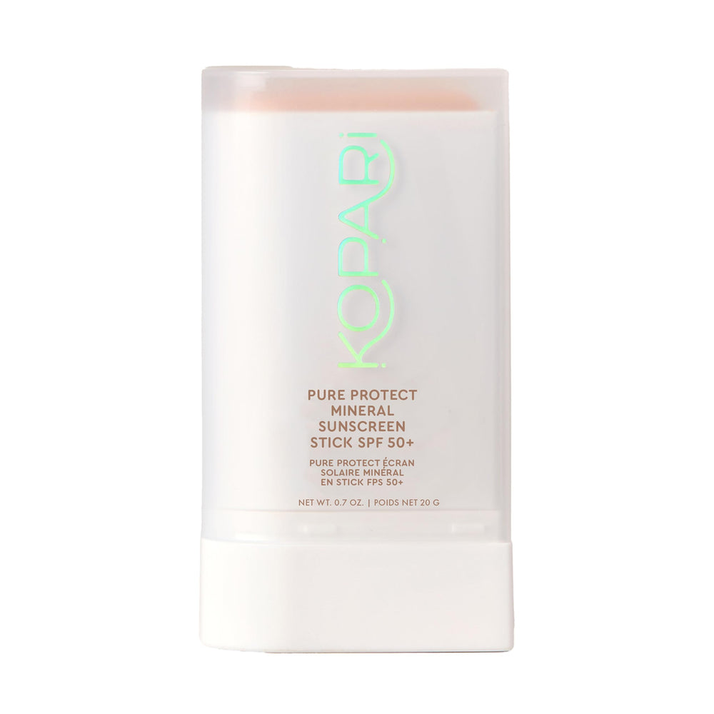 Kopari PURE PROTECT stick on face-application shows a clear, mess-free protection for daily use